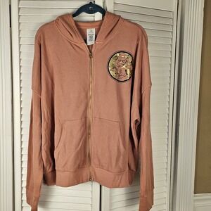 Disney‎ Parks Womens Thermal Aladdin Jasmine Rajah Full Zip Hoodie Jacket 2X